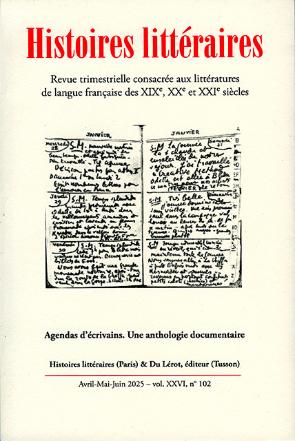 Couverture Histoires littéraires 102. HL-102-c1.jpg