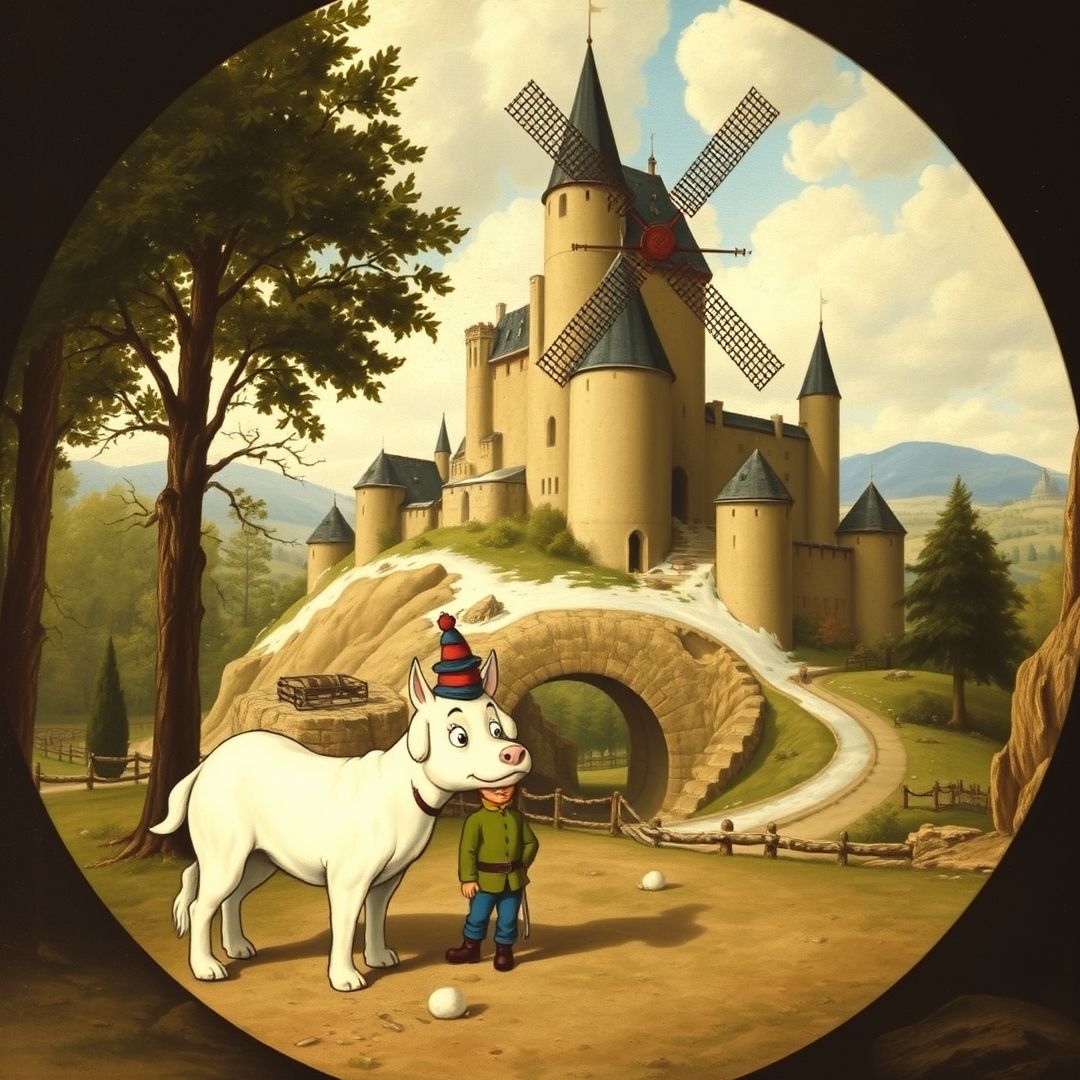 Tintin et Milou par Léonard de Vinci. Tintin&MilouMoulinsart-04.jpg