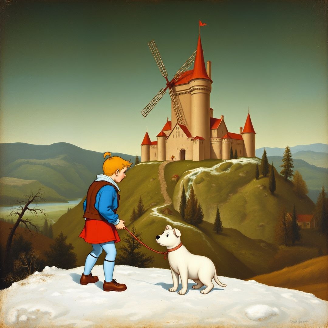 Tintin et Milou par Léonard de Vinci. Tintin&MilouMoulinsart-09.jpg