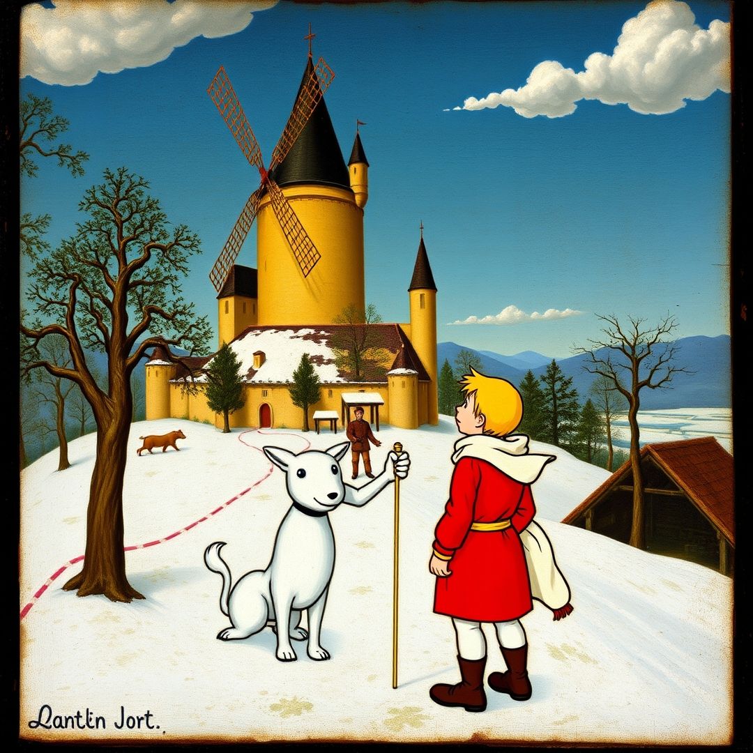 Tintin et Milou par Léonard de Vinci. Tintin&MilouMoulinsart-12.jpg