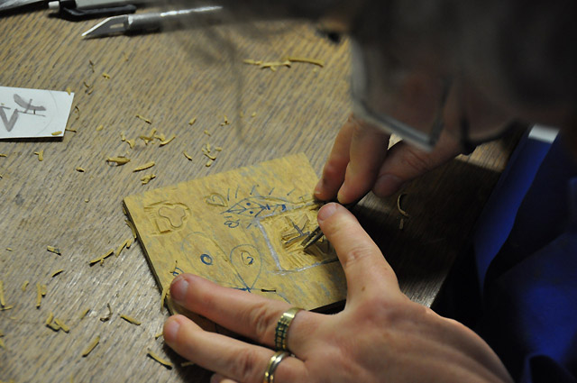 Gravure d'un lino Gravure d'un lino